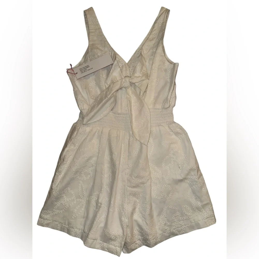 Parker Lorna Romper with elasticc waist and tie back. New with tags.